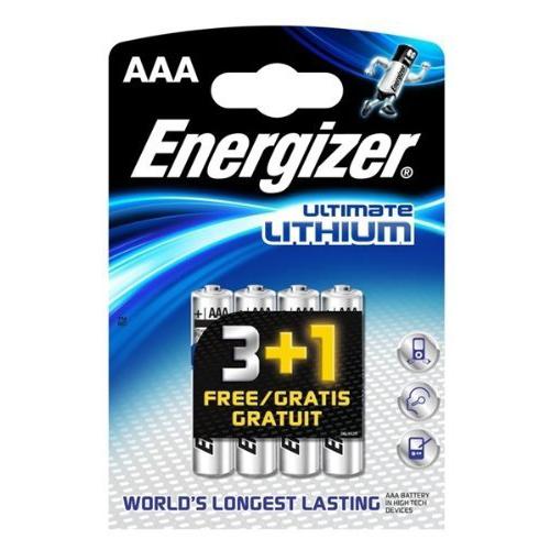 Energizer 3 piles lithium AAA + 1